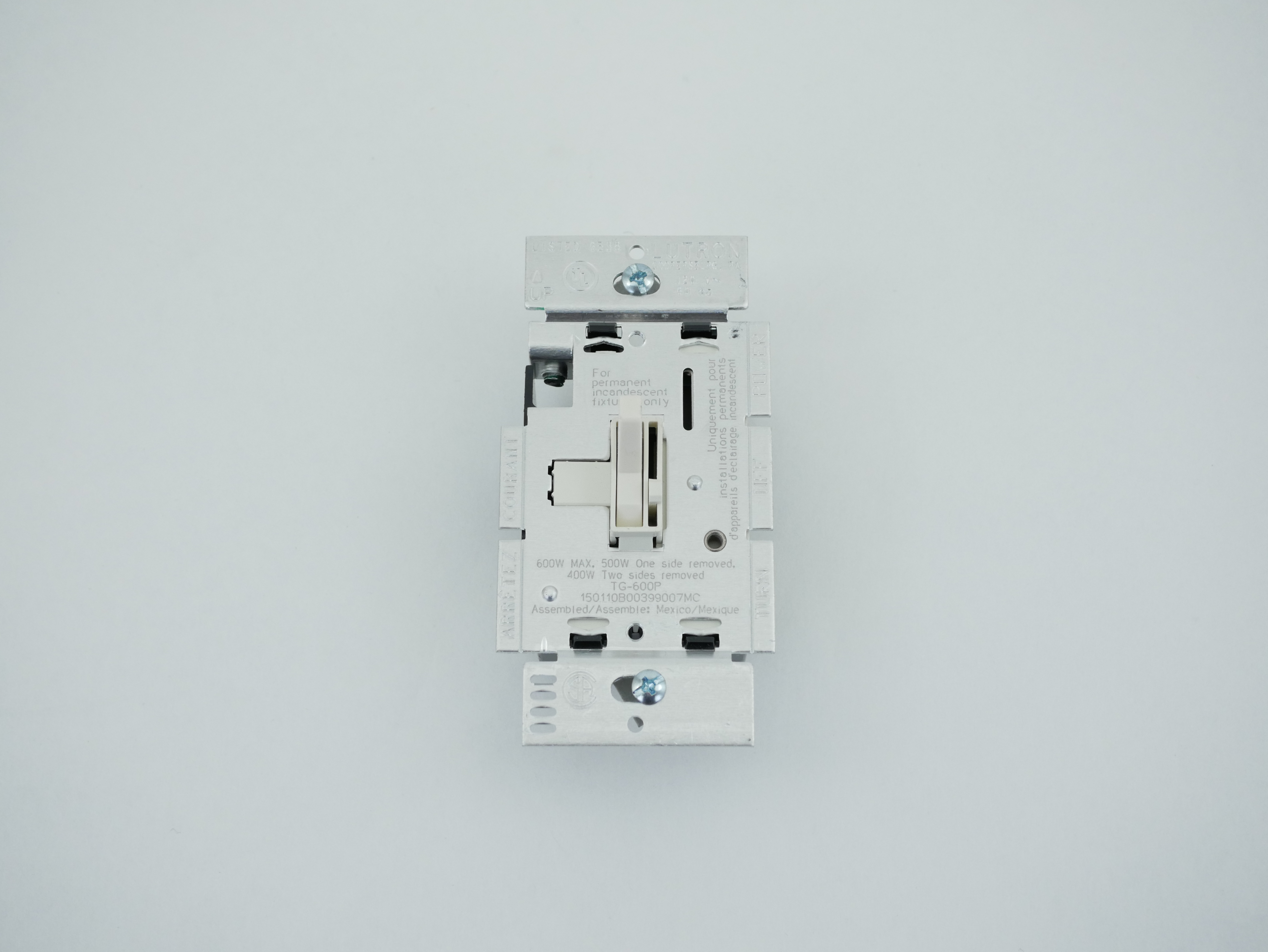 Lutron Toggler Single Pole WHITE Preset Dimmer TG-600P IVORY